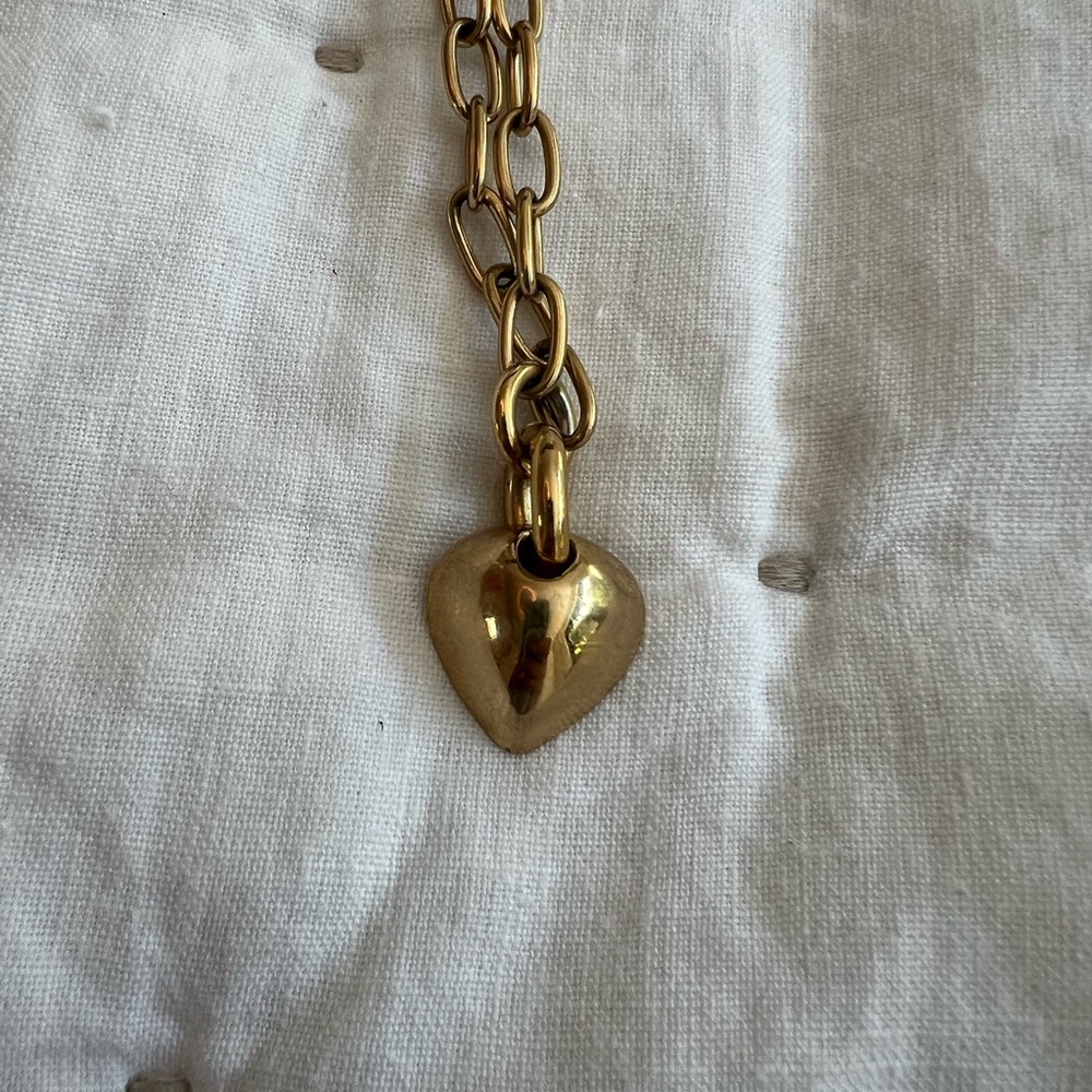 Gold Heart Pendant Necklace